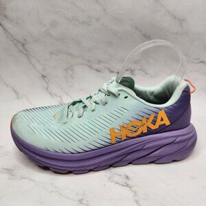 Hoka One One Rincon 3 Blue Purple Sneakers Running Shoes Women's 8
